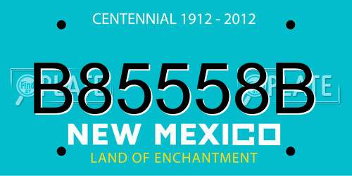 B85558B New Mexico License Plate