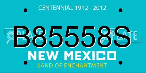 B85558S New Mexico License Plate