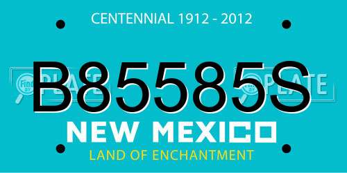 B85585S New Mexico License Plate