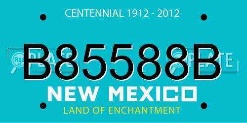 B85588B New Mexico License Plate