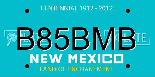 B85BMB New Mexico License Plate