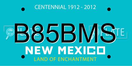 B85BMS New Mexico License Plate