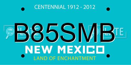 B85SMB New Mexico License Plate