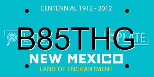 B85THG New Mexico License Plate
