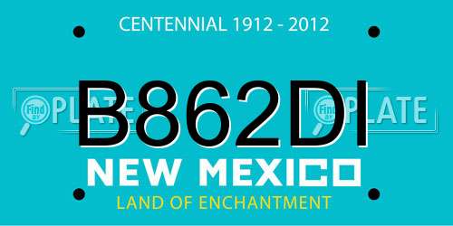 B862DI New Mexico License Plate