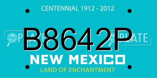 B8642P New Mexico License Plate