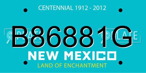 B86881G New Mexico License Plate