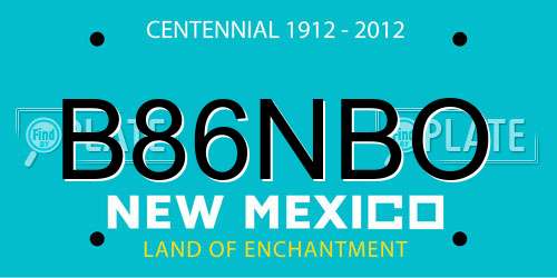 B86NBO New Mexico License Plate