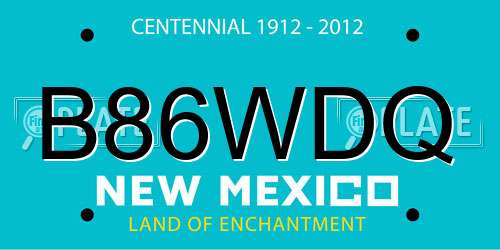 B86WDQ New Mexico License Plate