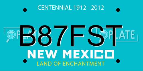 B87FST New Mexico License Plate