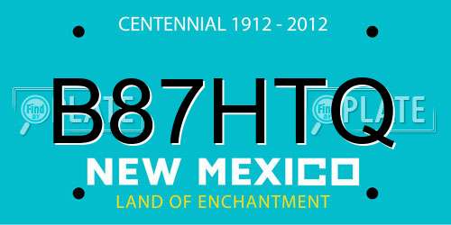 B87HTQ New Mexico License Plate