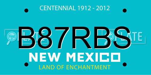 B87RBS New Mexico License Plate