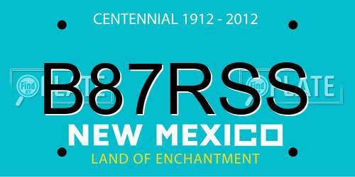 B87RSS New Mexico License Plate
