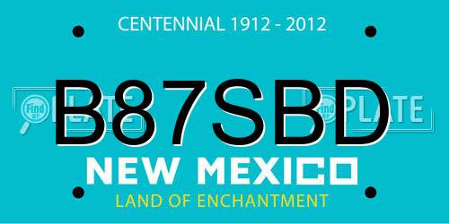 B87SBD New Mexico License Plate
