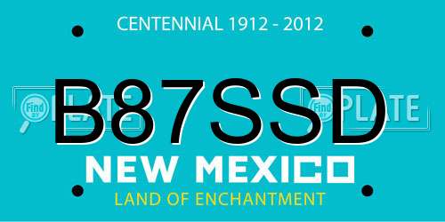 B87SSD New Mexico License Plate