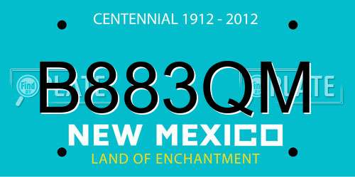 B883QM New Mexico License Plate
