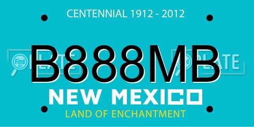 B888MB New Mexico License Plate