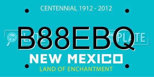 B88EBQ New Mexico License Plate