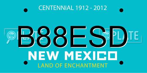 B88ESD New Mexico License Plate