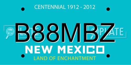B88MBZ New Mexico License Plate