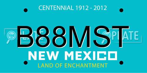B88MST New Mexico License Plate
