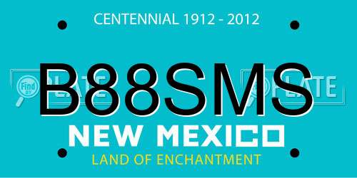 B88SMS New Mexico License Plate