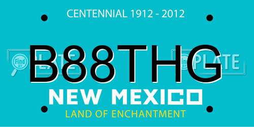 B88THG New Mexico License Plate