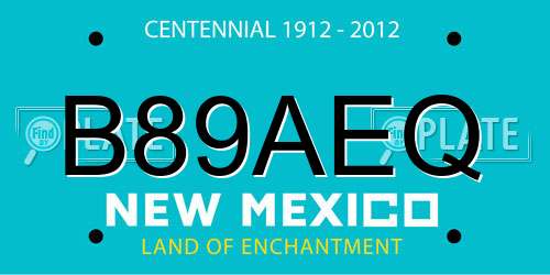 B89AEQ New Mexico License Plate