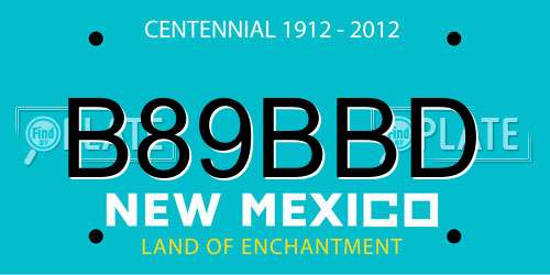 B89BBD New Mexico License Plate