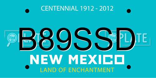 B89SSD New Mexico License Plate