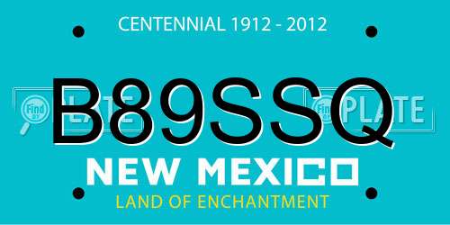 B89SSQ New Mexico License Plate