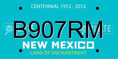 B907RM New Mexico License Plate