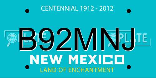 B92MNJ New Mexico License Plate