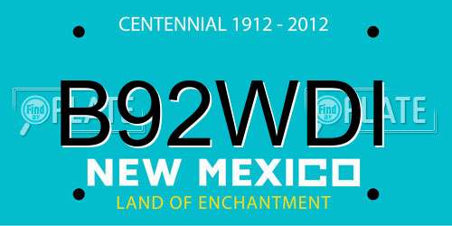 B92WDI New Mexico License Plate