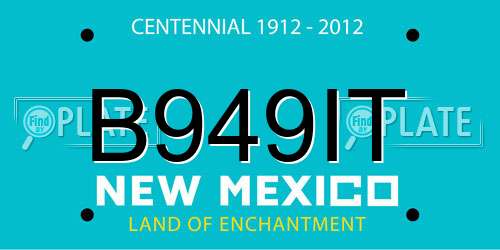 B949IT New Mexico License Plate