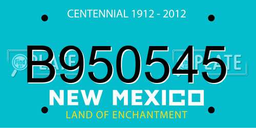 B950545 New Mexico License Plate