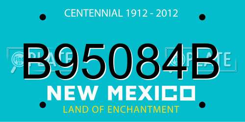 B95084B New Mexico License Plate