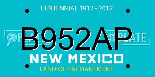 B952AP New Mexico License Plate