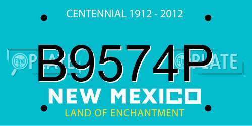 B9574P New Mexico License Plate