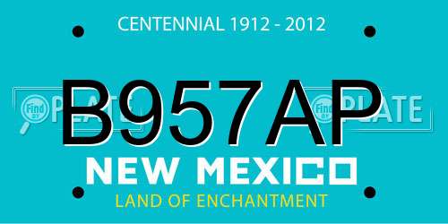 B957AP New Mexico License Plate