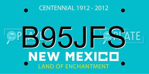 B95JFS New Mexico License Plate