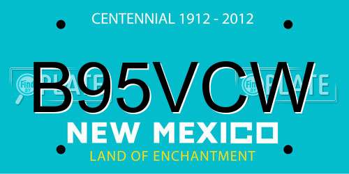 B95VCW New Mexico License Plate