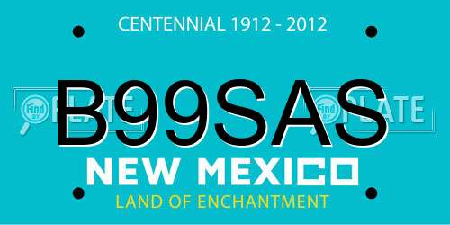 B99SAS New Mexico License Plate