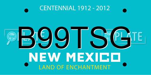 B99TSG New Mexico License Plate