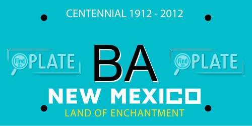 BA New Mexico License Plate