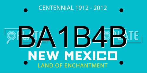 BA1B4B New Mexico License Plate