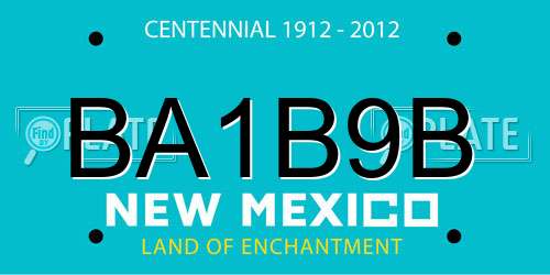 BA1B9B New Mexico License Plate