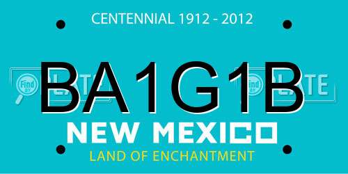 BA1G1B New Mexico License Plate
