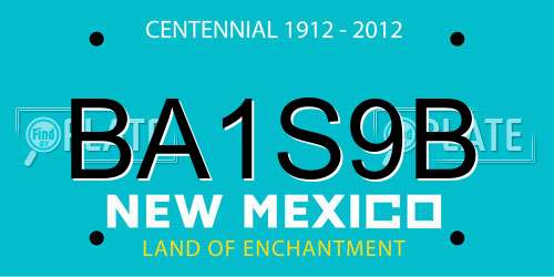 BA1S9B New Mexico License Plate