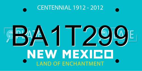 BA1T299 New Mexico License Plate
